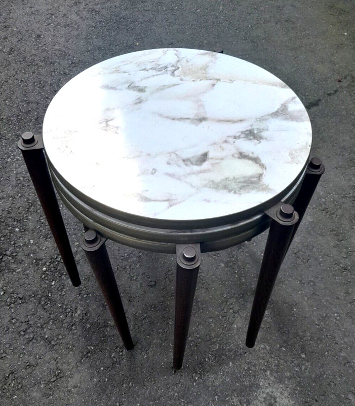 Mid Century Modern Faux Marble Stacking Tables