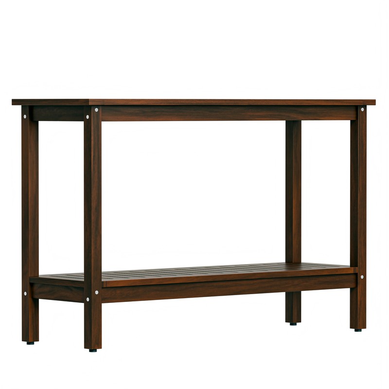 48″ Console Table Multiuse Buffet Bar Storage Organizer with Foot Slider Coffee