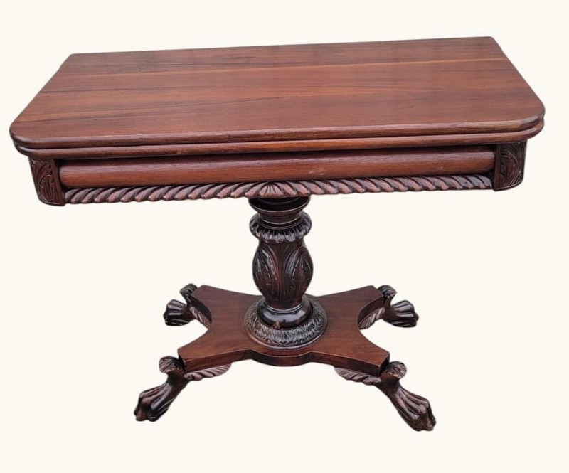 19th Century American mahogany console / breakfast game table