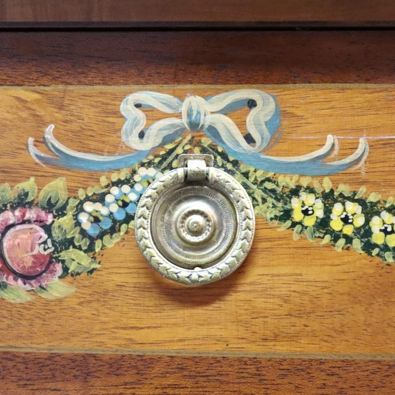 Wellington Hall Reproduction Adams Decorated Satinwood & Mahogany Table c1930 gallery