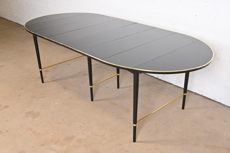 Paul McCobb Connoisseur Collection Black Lacquered Mahogany Dining Table