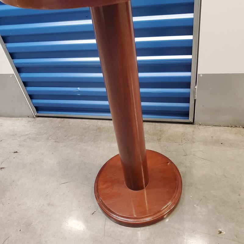 Vintage Wood Column Pedestal Plant Stand Table Round 32 Inch Tall Decor gallery