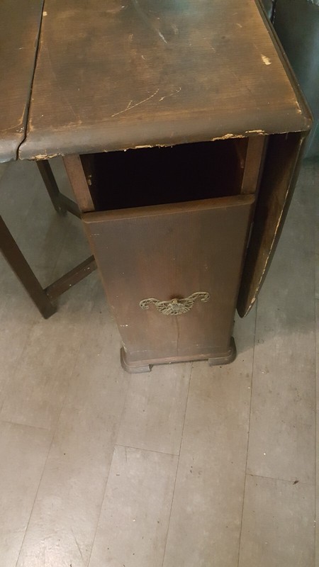 Antique drop leaf table with drawers gallery