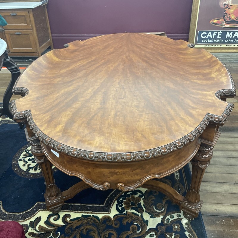Antique 19th Century French Hand Painted Wood Grain Dining Table