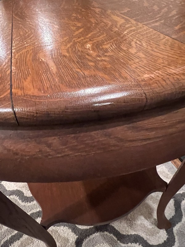 Antique Parlor Table Early 1900s. Made In Detroit. Wolverine Manufacturing Co. gallery