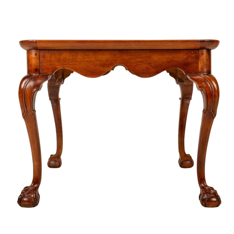 Vintage Henredon Banded Bookmatched Mahogany Claw Footed Accent End Table gallery