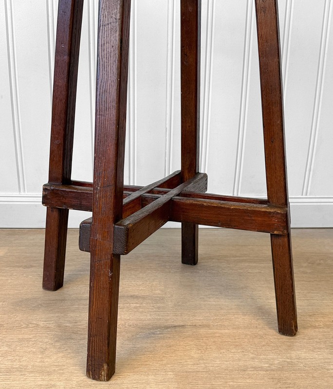 Antique Arts & Crafts Wood Octagonal Plant Stand Table gallery