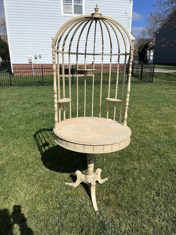 Unique Farmhouse Wooden Birdcage Accent Table Wedding Gift Display Shabby Chic