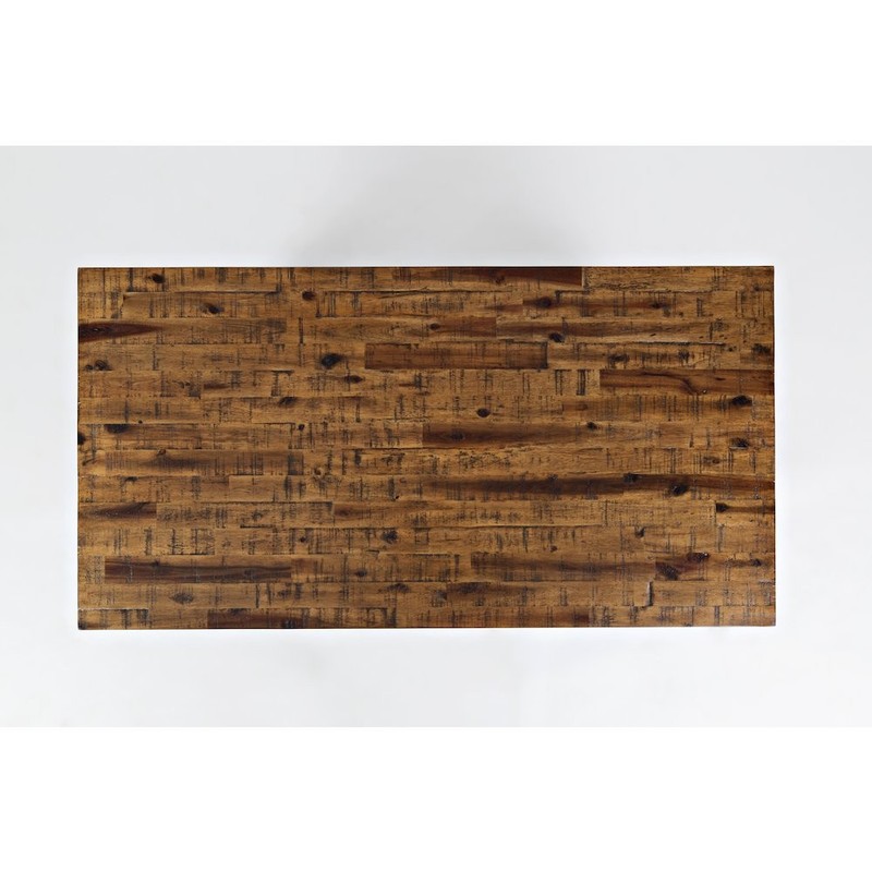 Cannon Valley Rustic Distressed Industrial Trestle 50" Coffee Table gallery