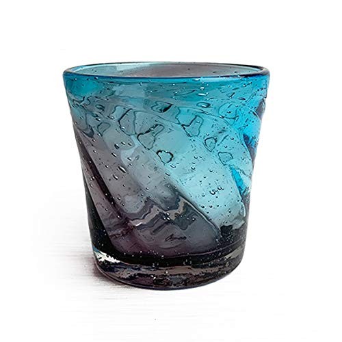 Ryukyu Glass Rocks Glass Okinawa Souvenir Churaumi Rocks Glass Purple x Blue