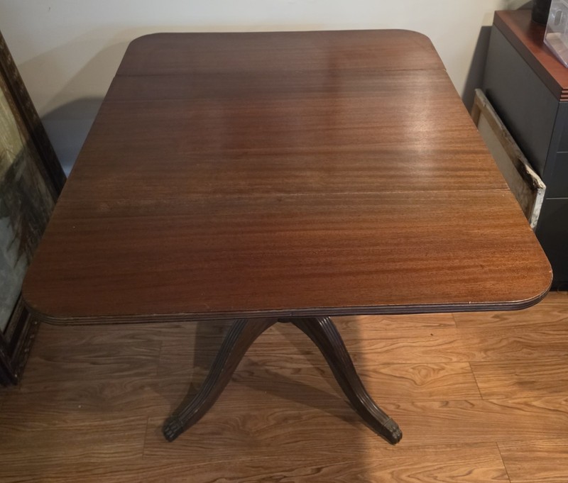 Georgia III Style Mahogany Drop Leaf Table With Claw Feet gallery