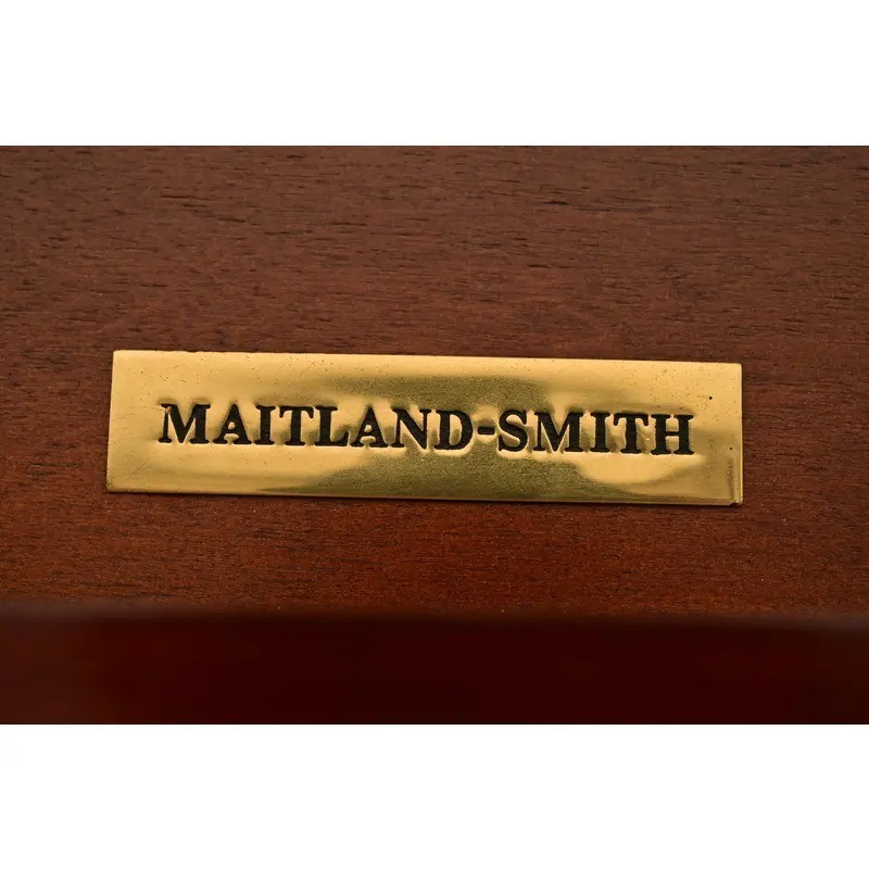 Maitland Smith English Regency Hand-Painted Red Lacquered Console Table gallery