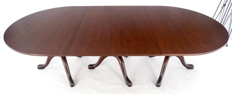 Kittinger Tripple Tripod Base 2x24" Extensions Leaves Oval Dining Banquet Table gallery