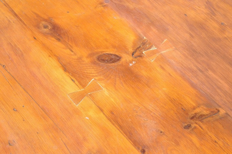 Antique French Country Farmhouse Extension Pine Wood Large Banquet Dining Table gallery