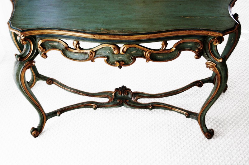 French Antique Rococo Mirror Hall Console Table Louis XV Sty Trumeau Bridgerton gallery