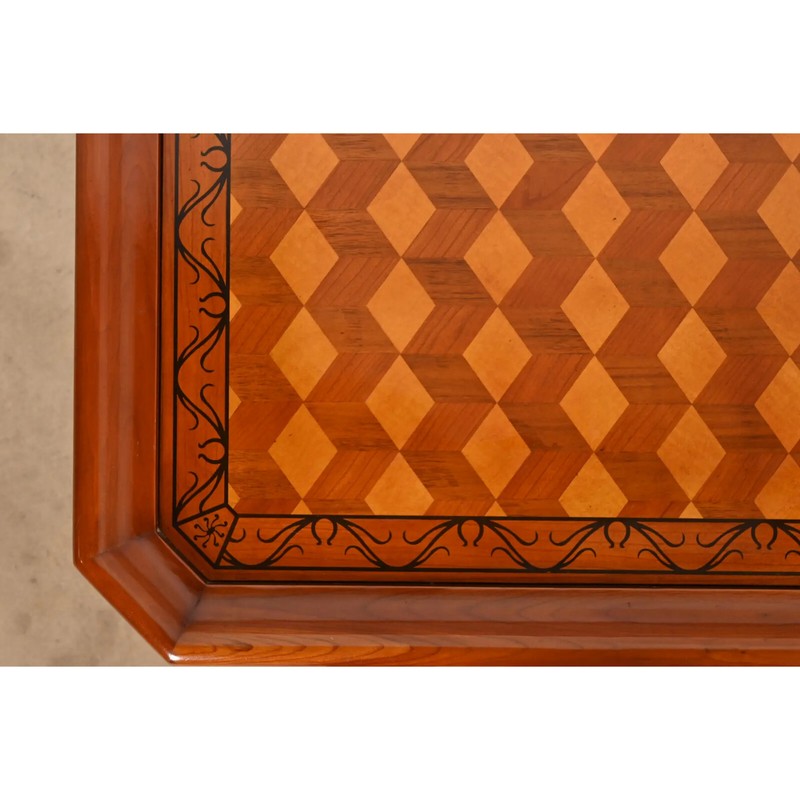 John Widdicomb Italian Provincial Parquetry Top Two-Tier Coffee Table gallery