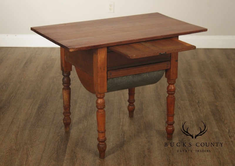 Antique American Primitive Pine Dough Table gallery