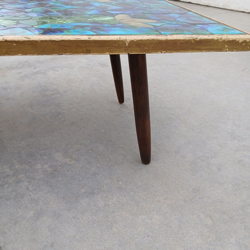 Mid Century Modern Mosaic Tile Top Coffee Table gallery