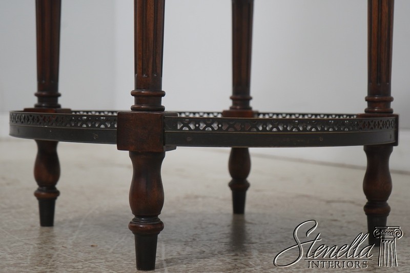 LF72619: THEODORE ALEXANDER Inlaid 2 Tier Mixed Wood End Table gallery