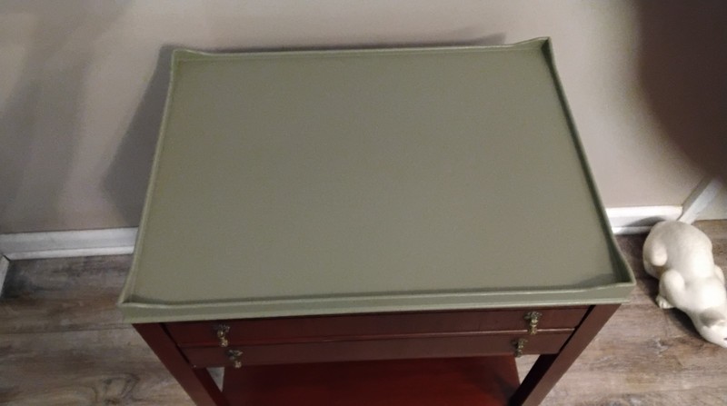 Vintage Kittinger Style Tray Table 2 Tier with Drawer Table gallery