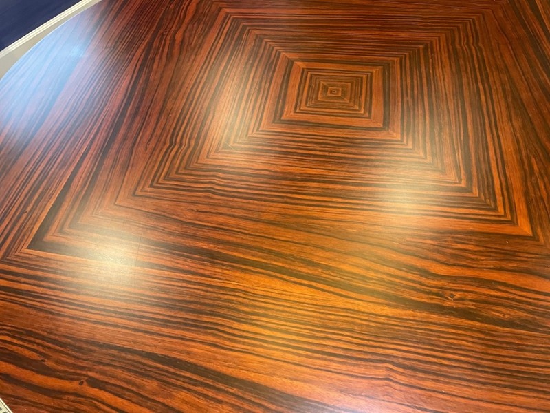 Vintage Art Deco Macassar Ebony Round Dining Table gallery