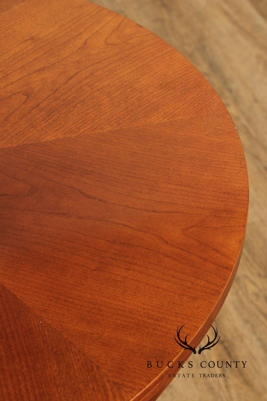 Ethan Allen Medallion Collection Round Cherry Pedestal Side Table gallery