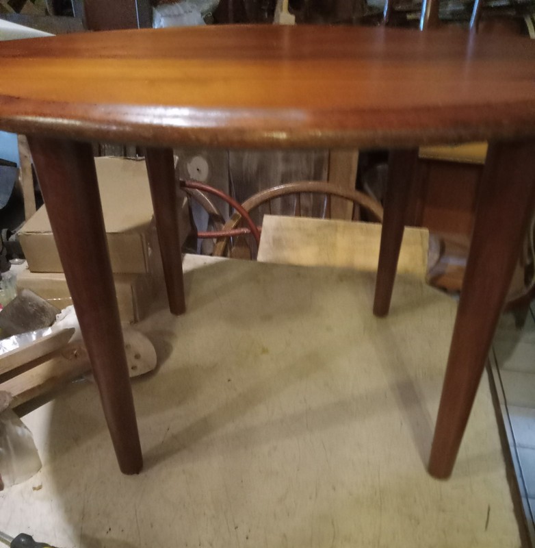 Mid Century Round Solid Walnut Coffee Table (CT-352)