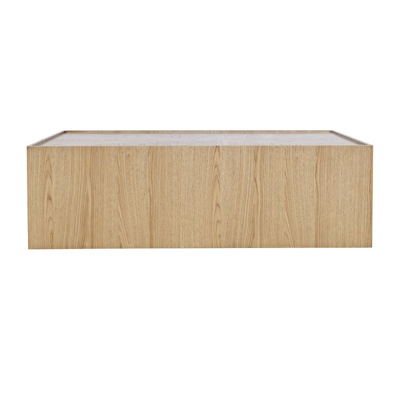 Laurel Creek Modern Contemporary 52" Block Coffee Table with Hidden Casters gallery