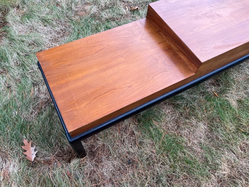 Vintage 60s MCM Long Coffee Table Entertainment Center TV Stand Asian James Mont gallery