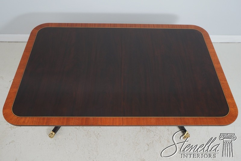 L69294: STICKLEY Colonial Williamsburg Mahogany Banded Inlaid Dining Table gallery