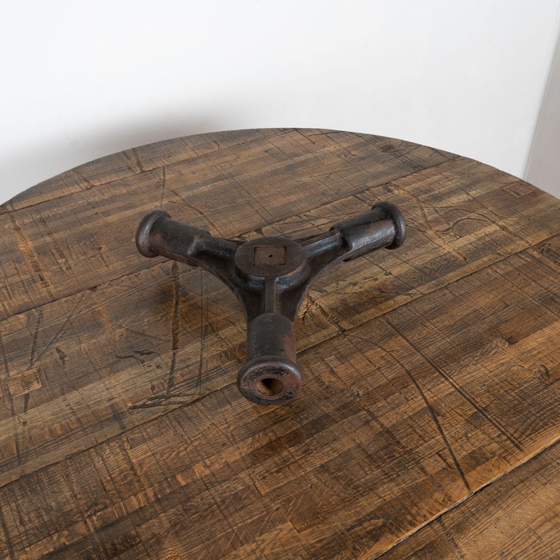 Early 20th Century Wine Tasting Table with Wine Press Base gallery