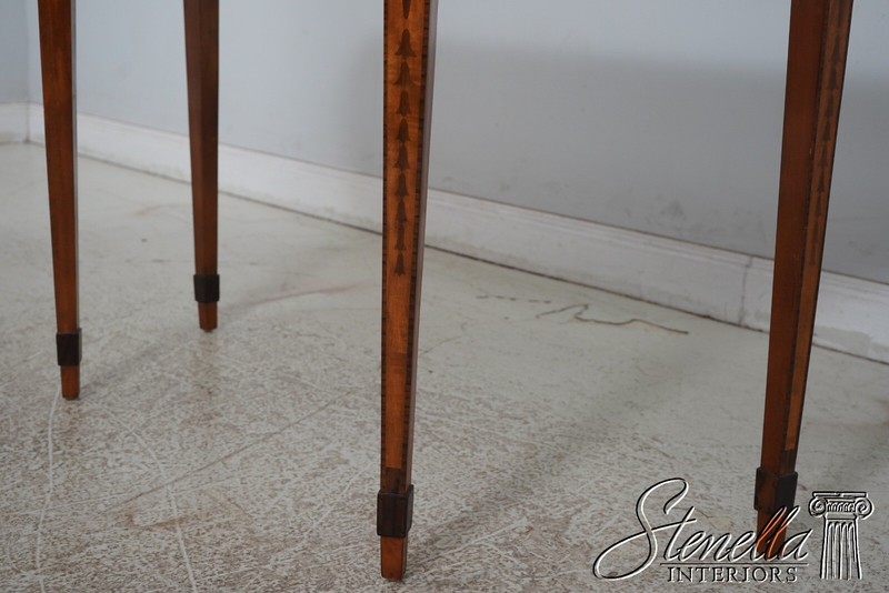 L67854: Adams Style Highly Inlaid Demilune Console Table gallery