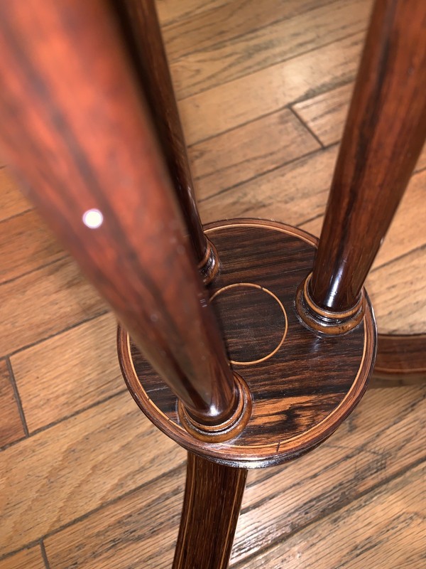 Two Tier Rosewood Table With Inlaid Marquetry/ England Circa 1910 gallery