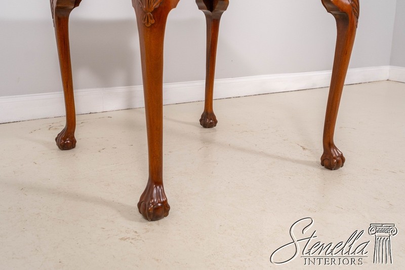 L70594: Chippendale Style Burl Walnut Flip Top Inlaid Game Table gallery