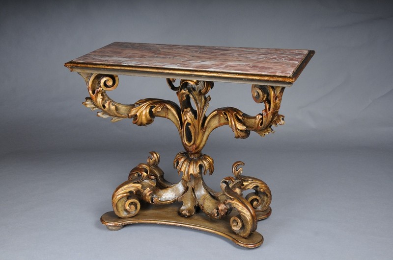 Richly Carved Italian Wall Console, Circa 1900