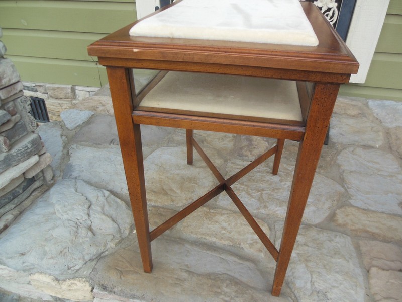 Vintage BRANDT Table Display Cabinet Case 20" x 18" x 13" Nice! gallery