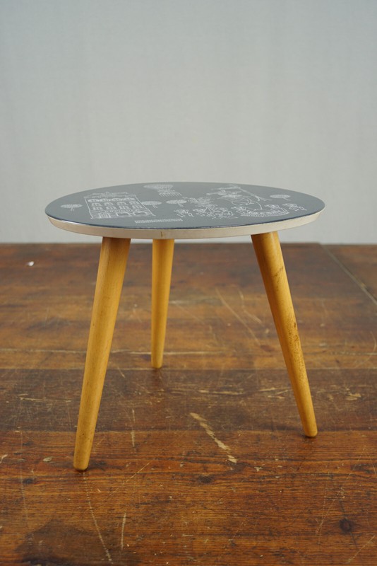 Vintage Flower Bench Flower Table Rockabilly Retro Flower Stand Stool 50S gallery