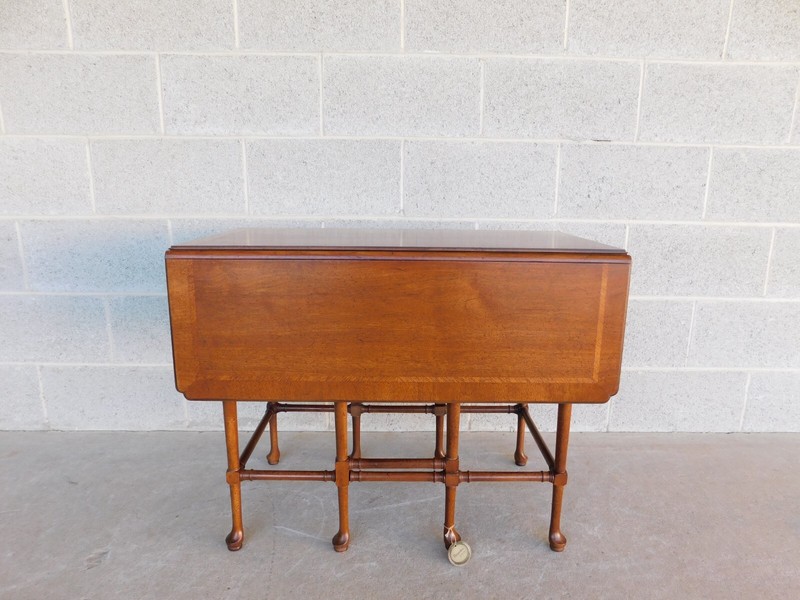 Henredon Folio 4 Drop Side Gate Leg Banded Top Accent Table 24"h X 30"d X 17"w gallery
