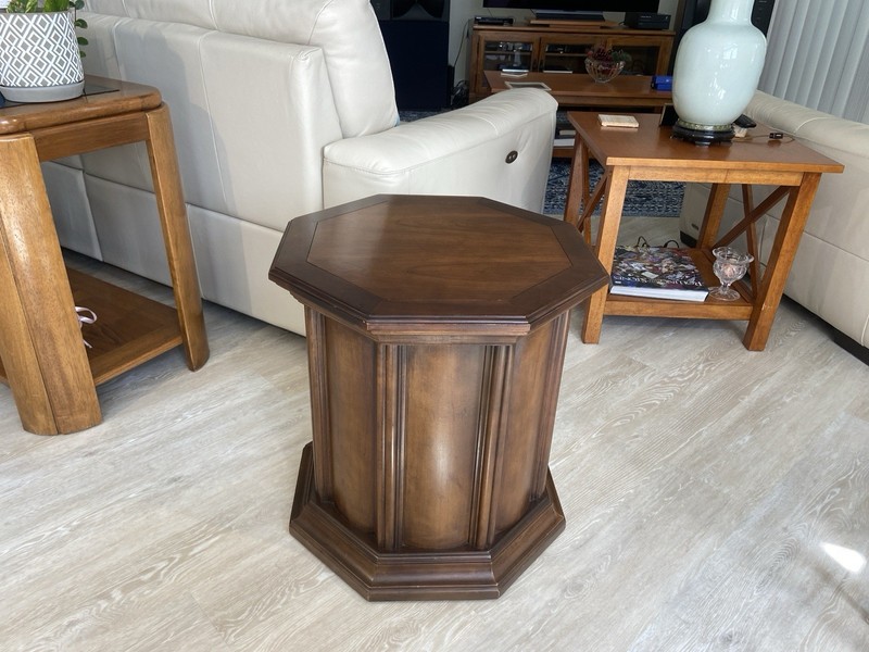 Vintage Mid Century Octagonal Side or End Table gallery