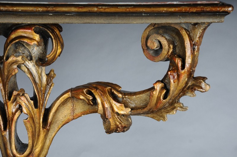 Richly Carved Italian Wall Console, Circa 1900 gallery