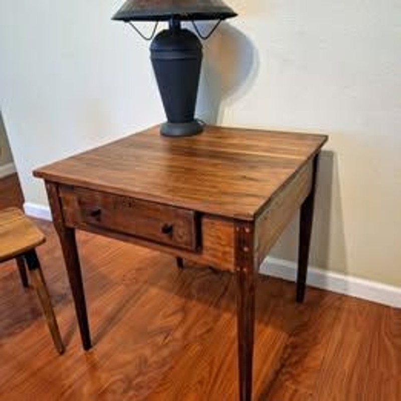 American Solid Walnut Shaker Table / Desk with Drawer Tapered Legs