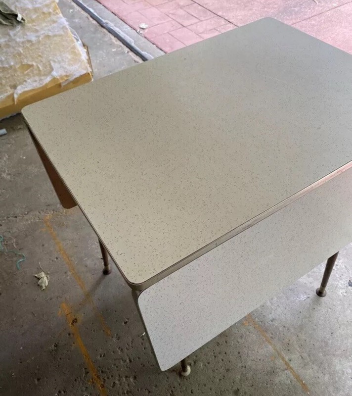 VTG MID CENTURY MODERN MCM DROP LEAF TABLE— one leaf hinge needs to be replaced gallery
