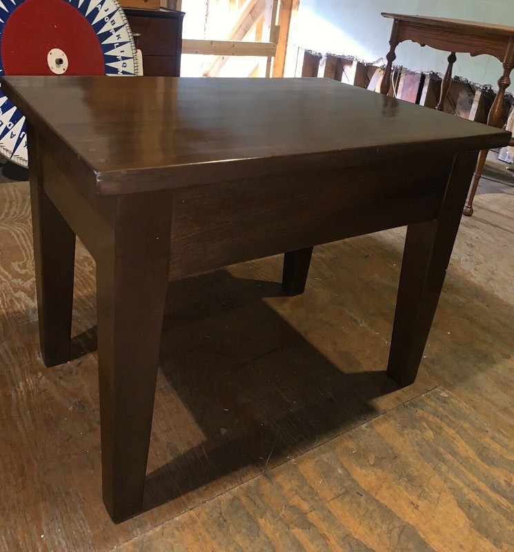 Antique Pine Dining Table or Desk, Refinished gallery