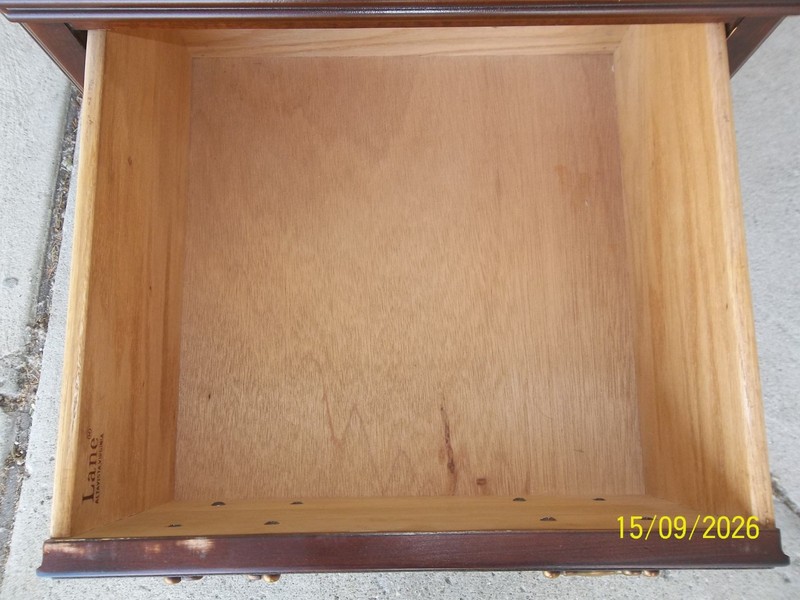 HTF Lane Altavista Inlaid Mahogany Chippendale Single Drawer Side/ End Table gallery
