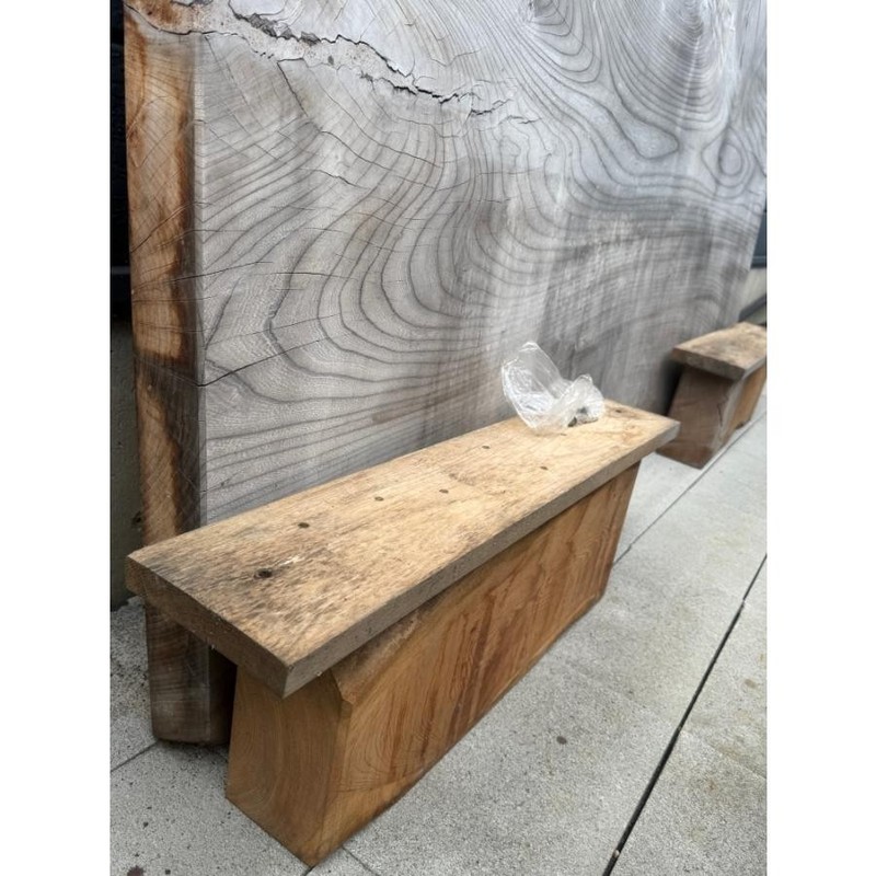 Zelkova Wood Table With Legs Unused Japan 65cm (25.6in) gallery