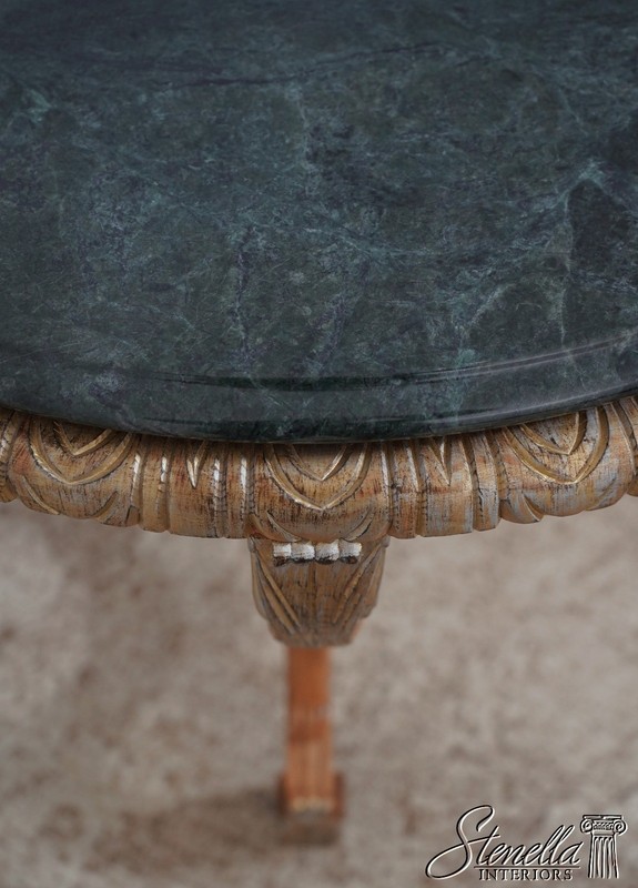 L62227: Italian Style Green Marble Top Round Lamp Table gallery