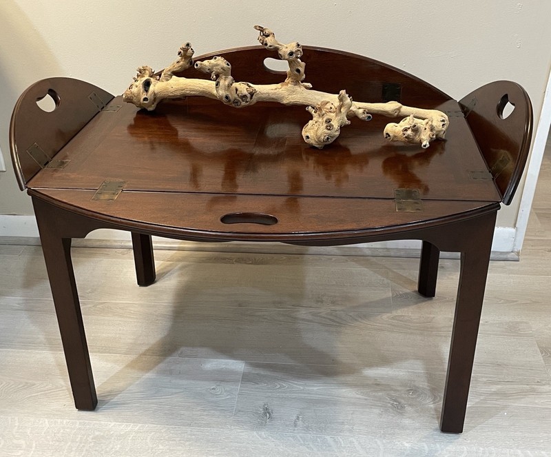 VTG Baker Furniture Mahogany Butler’s Tray Chippendale Coffee Table 395 RARE