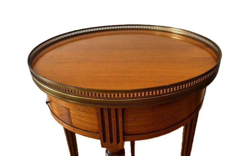 PAIR - French Louis XVI Style Bouillotte Side Table Butlers Trays 19th Century gallery