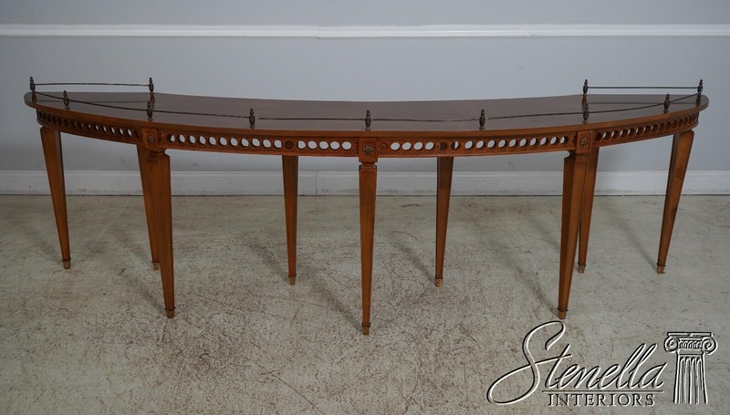 L60911EC: Vintage Burl Walnut Curved Wine Sommelier Serving Table gallery