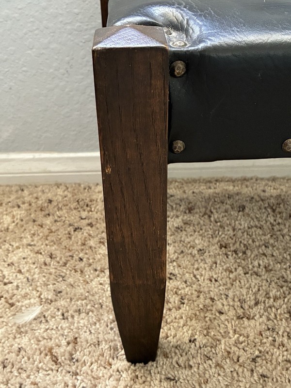 Early Primitive GUSTAV STICKLEY Era Mission Oak Arts & Crafts Foot Stool gallery
